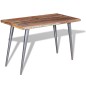 Mesa de jantar madeira reciclada maciça 120x60x76 cm