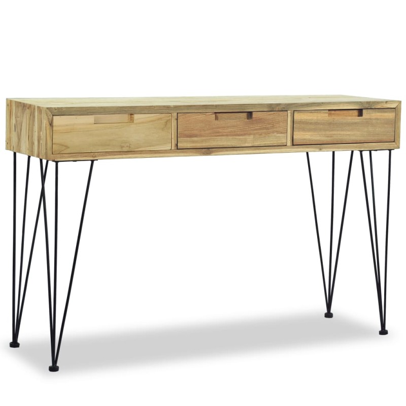 Mesa consola em teca maciça 120x35x76 cm-Mesas de apoio-Home Retail