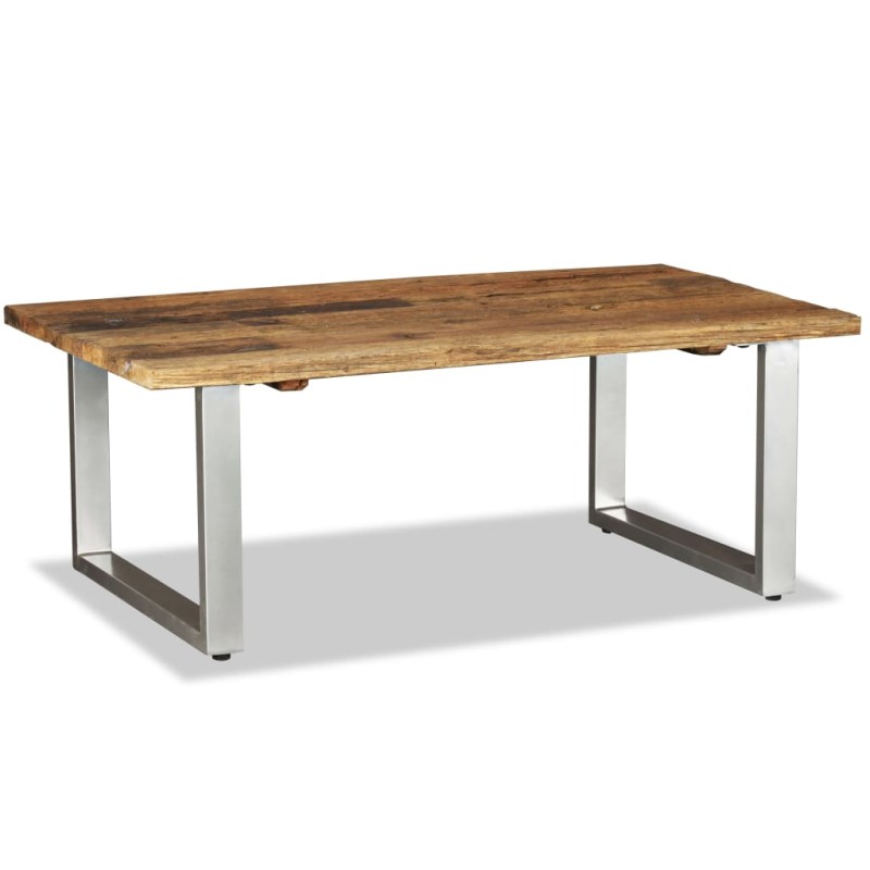 Mesa de centro 100x60x38 cm madeira reciclada maciça-Mesas de centro-Home Retail