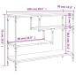 Mesa consola 100x30x75 cm derivados de madeira carvalho fumado