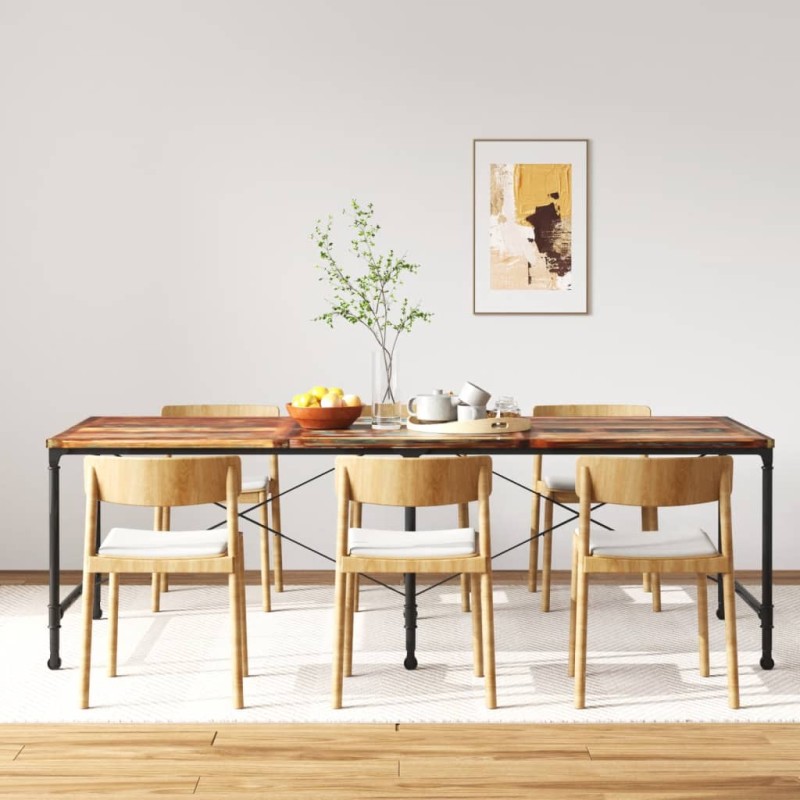 Mesa de jantar madeira reciclada maciça 240 cm-Mesas de cozinha e de sala de jantar-Home Retail