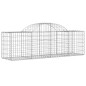 Cestos gabião arqueados 7 pcs 200x50x60/80 cm ferro galvanizado