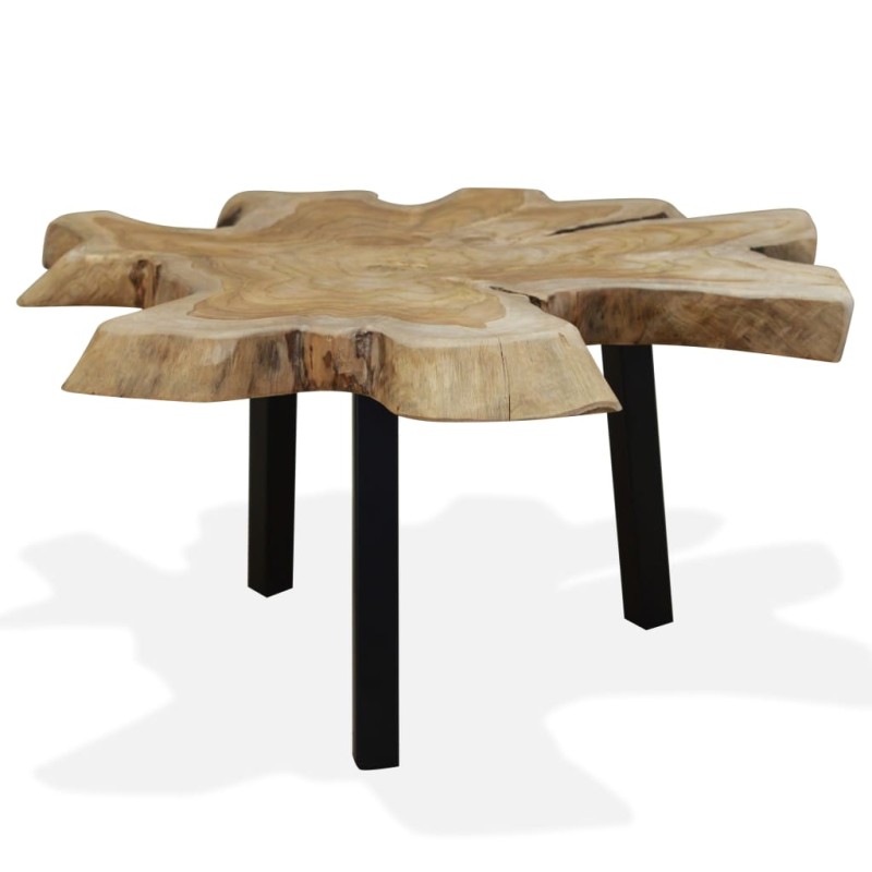 Mesa de centro em madeira de teca genuína 80x70x38 cm-Mesas de centro-Home Retail