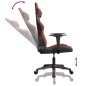 Cadeira gaming massagens couro artificial preto e vermelho