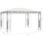 Gazebo 400x300 cm cor creme