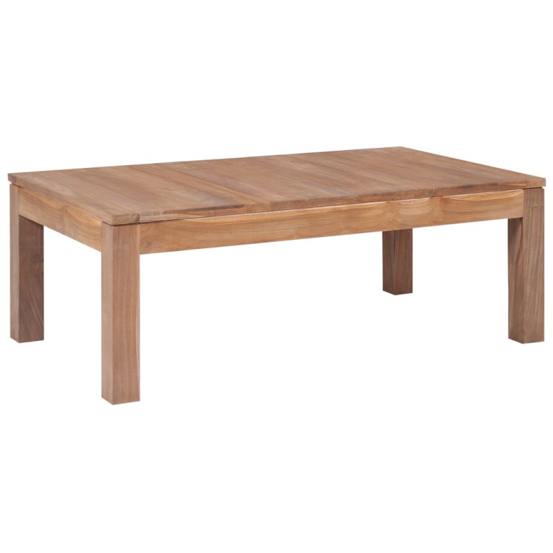 Mesa de centro teca maciça com acabamento natural 110x60x40 cm-Mesas de centro-Home Retail