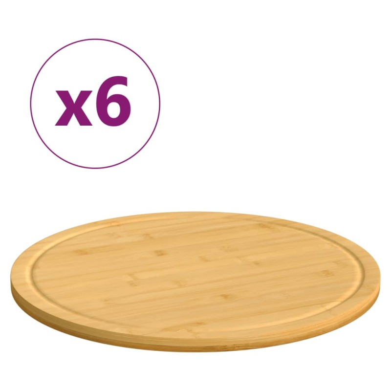 Tábua de cortar Ø40x1,5 cm bambu-Tábuas de corte para cozinha-Home Retail