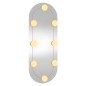 Espelho de parede oval com luzes LED 20x50 cm vidro