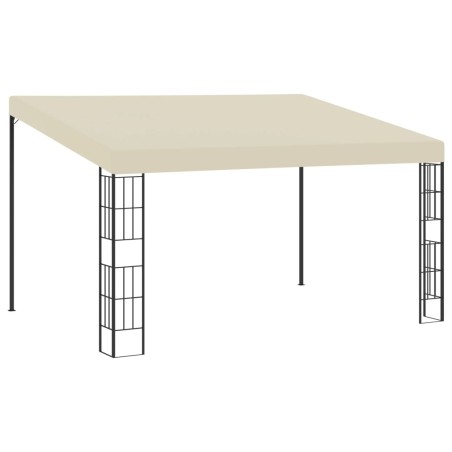 Gazebo de montagem na parede 3x4 m tecido creme