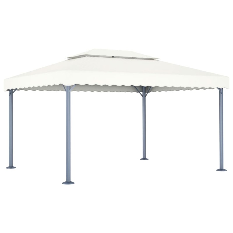 Gazebo 400x300 cm alumínio creme-Toldos e gazebos-Home Retail