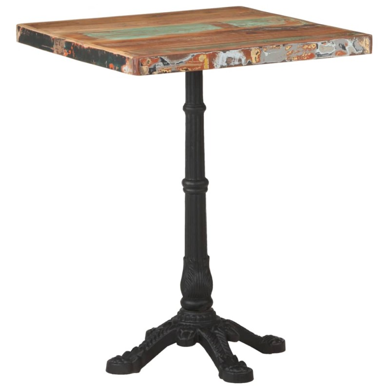 Mesa de bistrô 60x60x76 cm madeira recuperada maciça-Mesas de cozinha e de sala de jantar-Home Retail