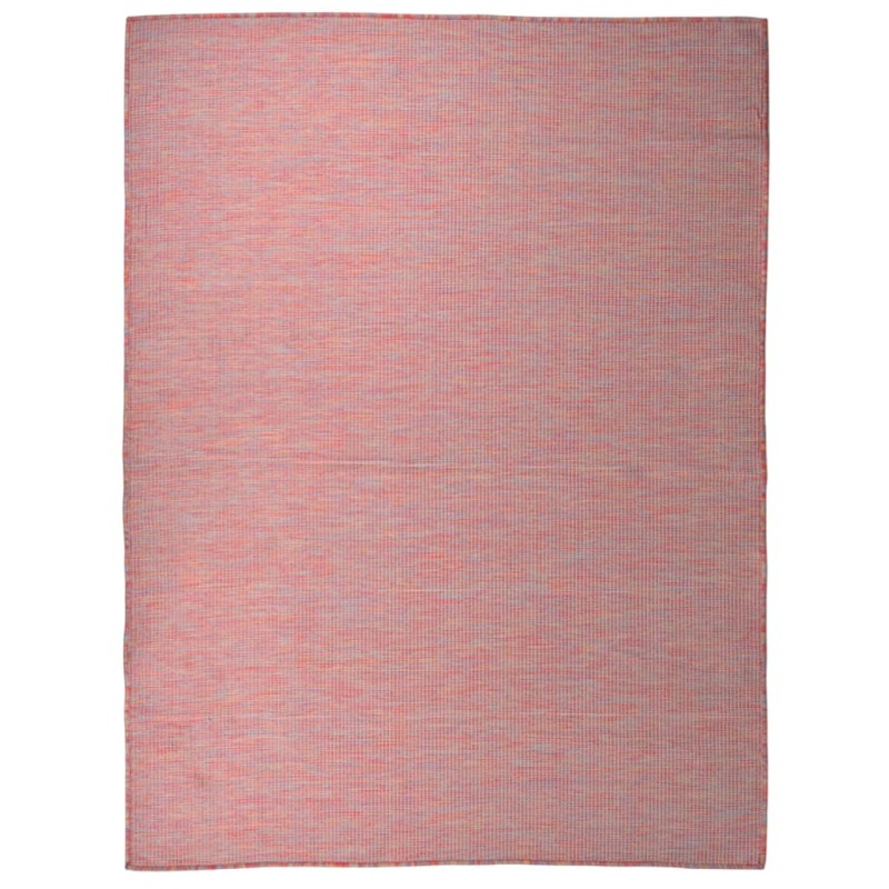 Tapete de tecido plano para exterior 120x170 cm vermelho-Tapetes-Home Retail