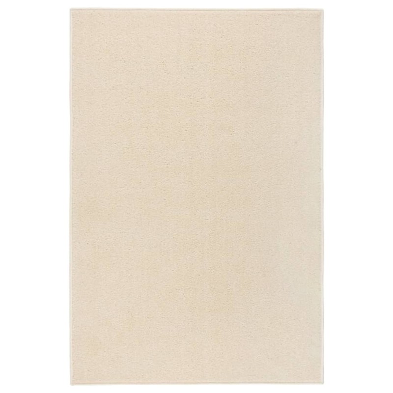 Tapete de pelo curto 160x230 cm cor creme-Tapetes-Home Retail