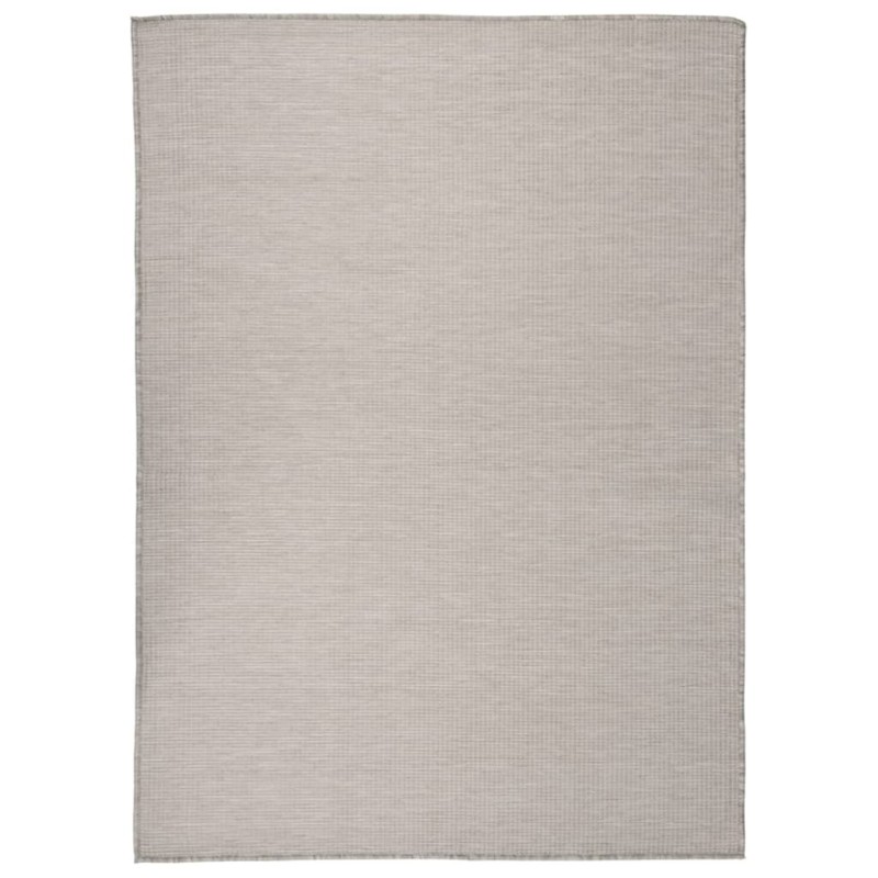 Tapete de tecido plano p/ exterior 200x280 cm cinza-acastanhado-Tapetes-Home Retail