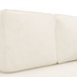 Chaise longue com almofadões e rolo veludo cor creme