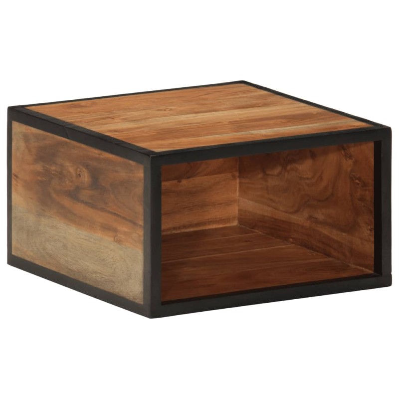 Mesa de cabeceira de parede 35x35x20 cm madeira acácia maciça-Mesas de apoio-Home Retail