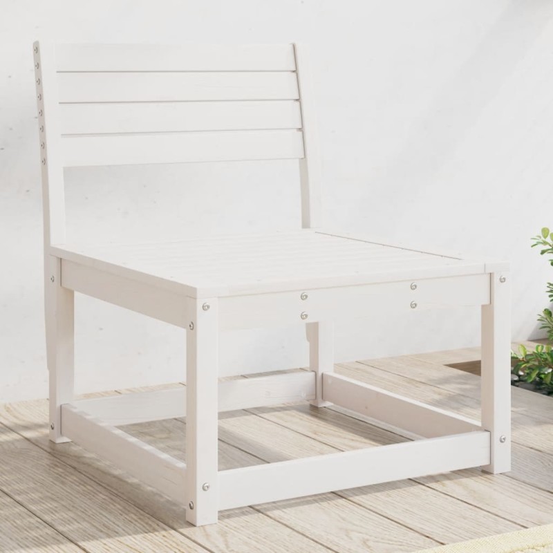 Sofá para jardim madeira de pinho maciça branco-Sofás para exterior-Home Retail