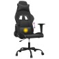 Cadeira gaming de massagens couro artificial preto