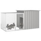 Gaiola p/ coelhos 200x91x100 cm aço galvanizado cinzento