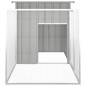 Gaiola p/ coelhos 200x91x100 cm aço galvanizado cinzento