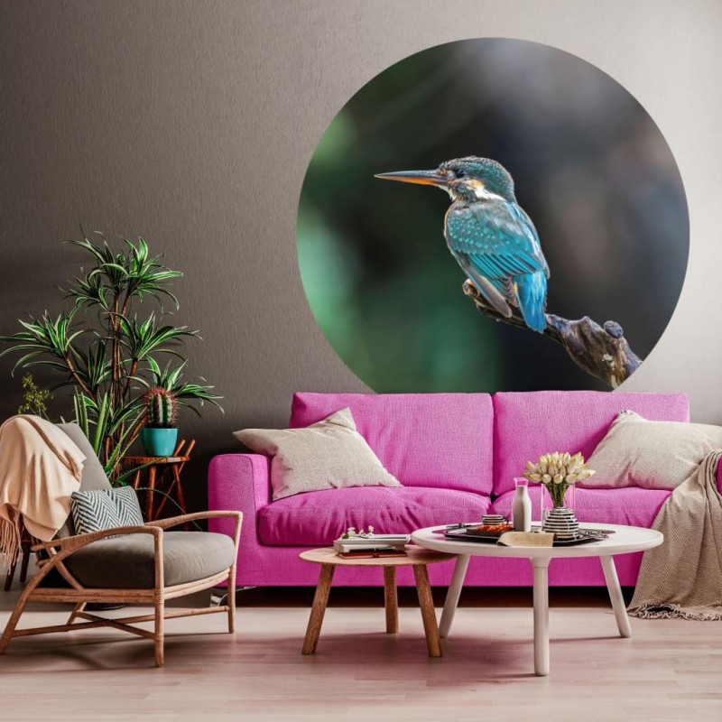 WallArt Papel de parede circular "The Kingfisher" 190 cm-Papel de parede-Home Retail