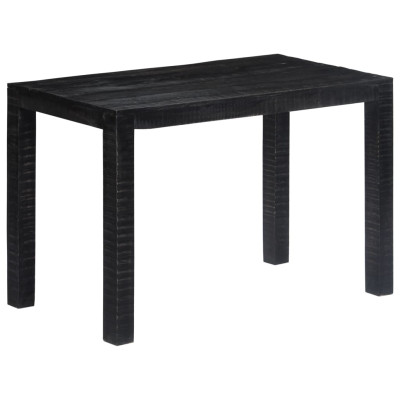 Mesa de jantar 118x60x76 cm madeira de mangueira maciça preto-Mesas de cozinha e de sala de jantar-Home Retail