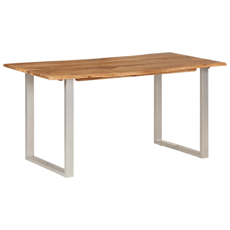 Mesa de jantar 154x80x76 cm madeira de acácia maciça-Mesas de cozinha e de sala de jantar-Home Retail