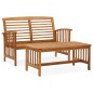 2 pcs conjunto lounge de jardim madeira de acácia maciça