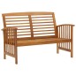 2 pcs conjunto lounge de jardim madeira de acácia maciça