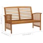 2 pcs conjunto lounge de jardim madeira de acácia maciça