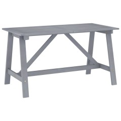 Mesa de jantar p/ jardim 140x70x73,5cm acácia maciça cinzento