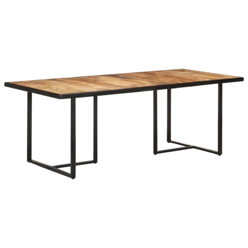 Mesa de jantar 200 cm madeira de mangueira áspera-Mesas de cozinha e de sala de jantar-Home Retail