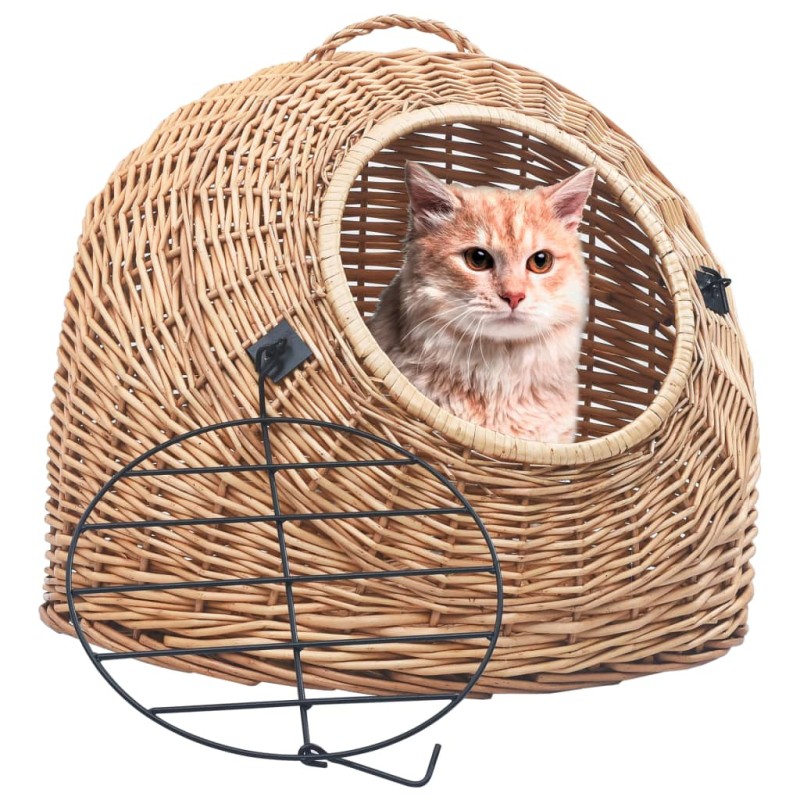 Transportadora p/ gatos 60x45x45 cm salgueiro natural-Transportadoras e malas para animais-Home Retail