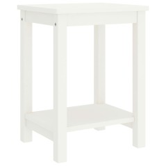 Mesa de cabeceira 35x30x47 cm madeira de pinho maciça branco