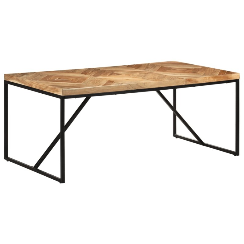 Mesa de jantar 180x90x76 cm madeira acácia maciça e mangueira-Mesas de cozinha e de sala de jantar-Home Retail