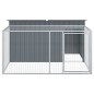 Casota p/ cães c/ parque 197x194x110 cm aço galvaniz. antracite