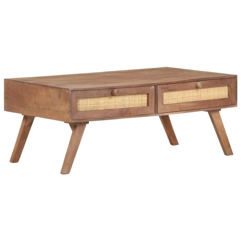 Mesa de centro em madeira de mangueira maciça 100x60x40 cm-Mesas de centro-Home Retail