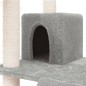 Árvore p/ gatos c/ postes arranhadores sisal 83 cm cinza-claro