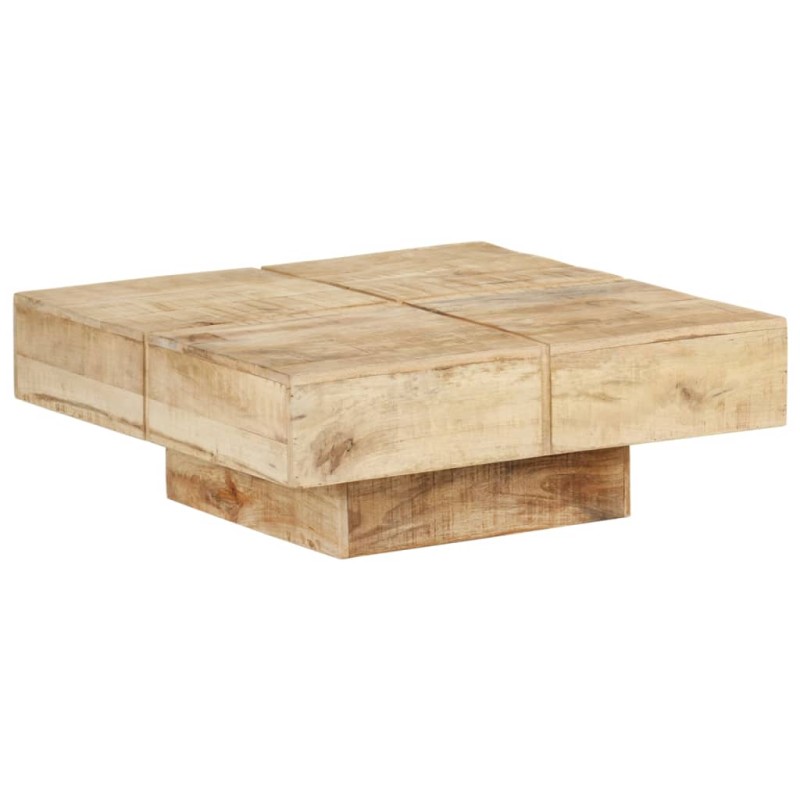 Mesa de centro 80x80x28 cm madeira de mangueira maciça-Mesas de centro-Home Retail