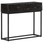 Mesa consola 90x30x76 cm mangueira maciça e ferro preto