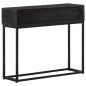 Mesa consola 90x30x76 cm mangueira maciça e ferro preto