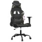 Cadeira gaming couro artificial preto e camuflado