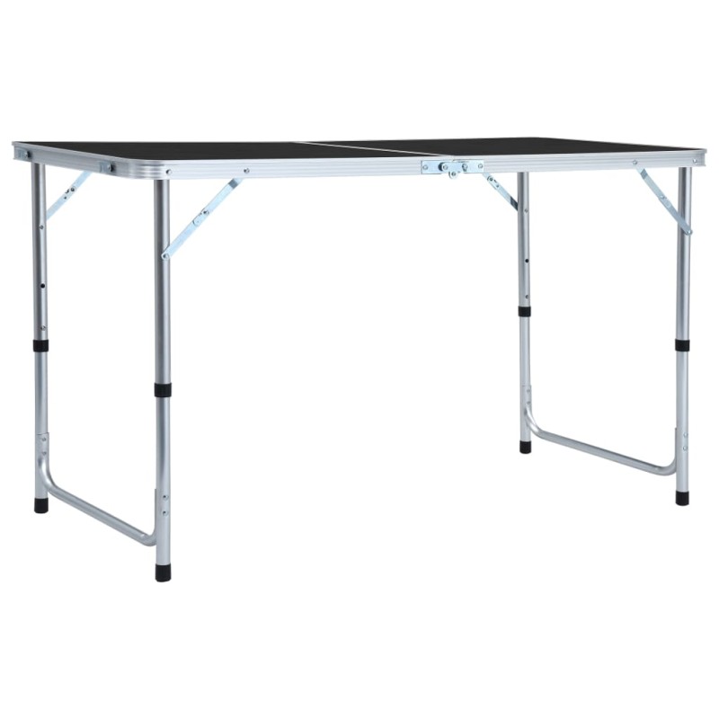 Mesa de campismo dobrável 120x60 cm alumínio cinzento-Mobiliário para campismo-Home Retail