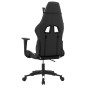 Cadeira gaming couro artificial preto e branco