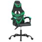 Cadeira gaming couro artificial preto e verde