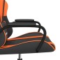 Cadeira gaming couro artificial preto e laranja