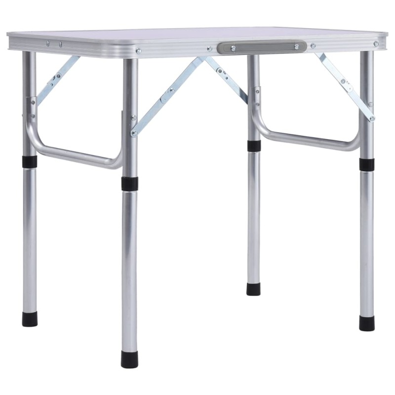 Mesa de campismo dobrável 60x45 cm alumínio branco-Mobiliário para campismo-Home Retail