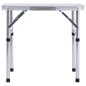 Mesa de campismo dobrável 60x45 cm alumínio branco