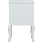 Mesa de cabeceira 43x32x65 cm MDF branco e cinzento