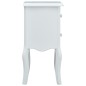 Mesa de cabeceira 43x32x65 cm MDF branco e cinzento